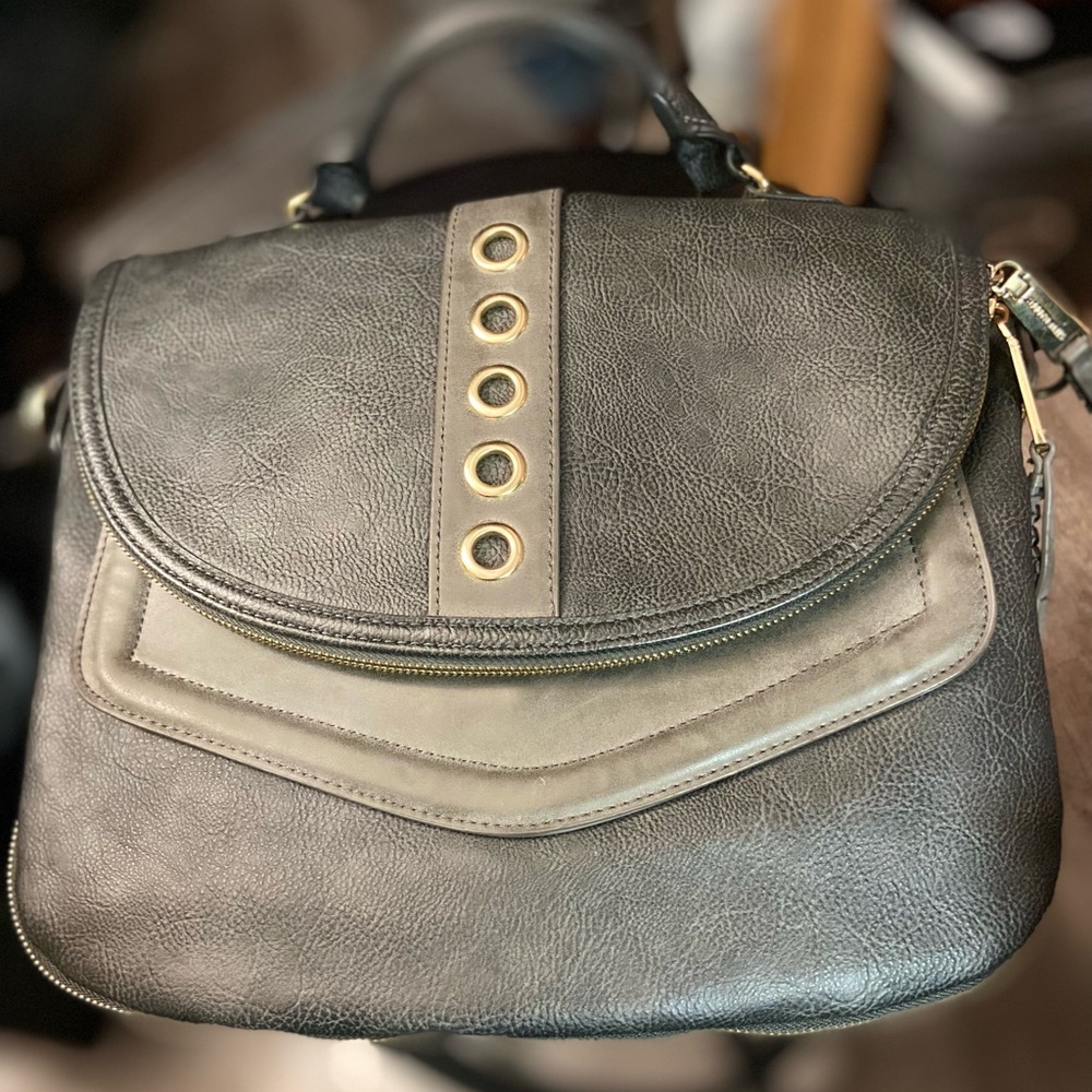 Steve Madden Grey and Gold Laptop Bag